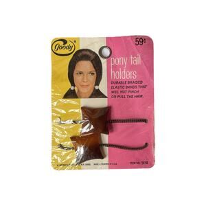 1970s Goody Elastic & Faux Lucite Tortoise Shell Girl Women Ponytail Holder NRFP